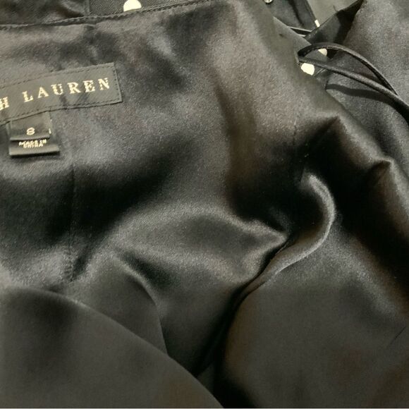 Ralph Lauren black label mulberry silk polka dot dress A-line size 8 - Picture 7 of 12
